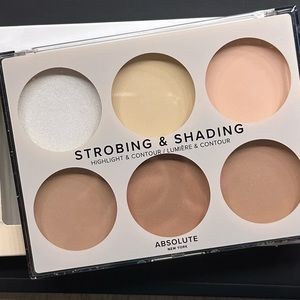Absolute NY Strobing & Shading Highlight/Contour Face Palette Light to Medium